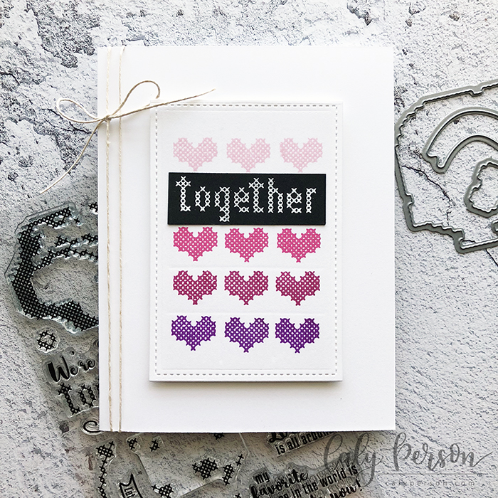 Stitched Together Ombre Hearts