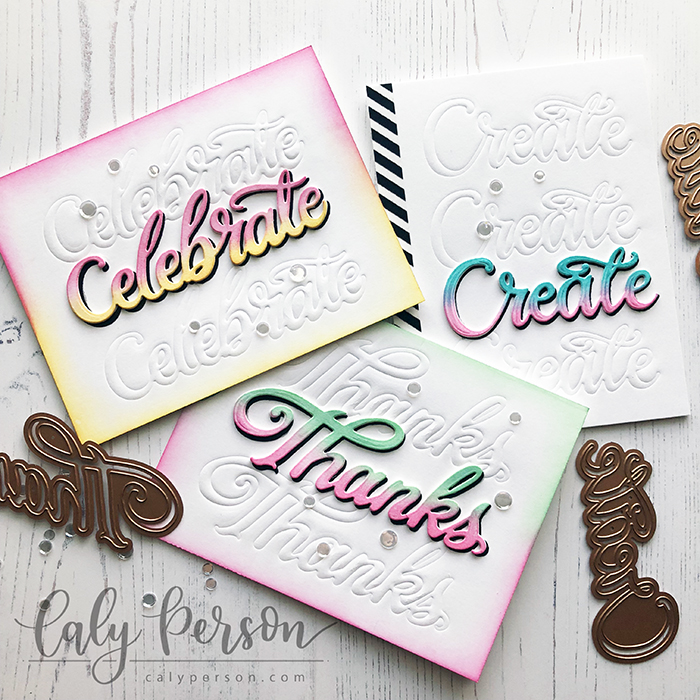 SB Words Etched Cards