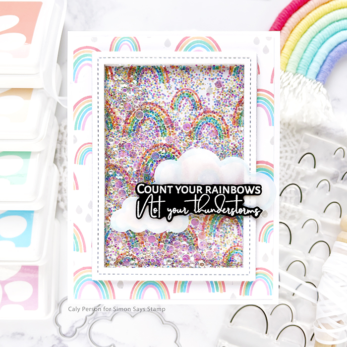 Pocket Full of Happiness – Rainbow Shaker Card – Caly Person