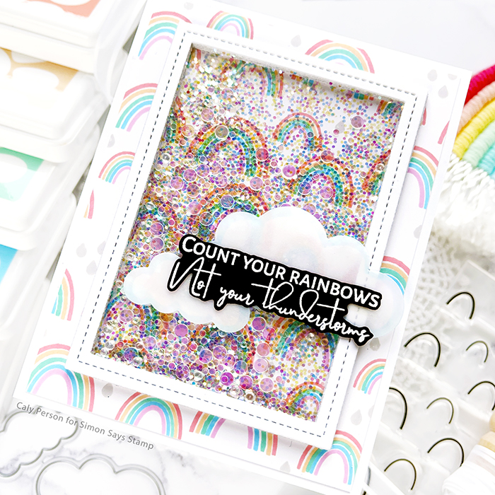 Pocket Full of Happiness – Rainbow Shaker Card – Caly Person