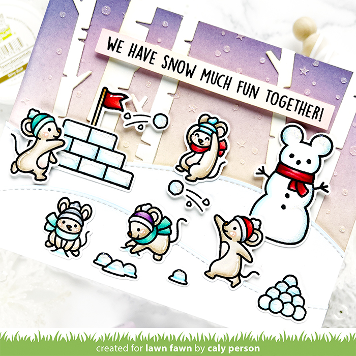 Lawn Fawn – Inspiration Week – Snowball Fight – Caly Person