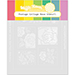 WF Postage Collage Rose Stencil