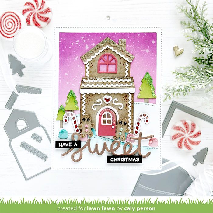 Lawn Fawn Tiny Gingerbread Clear Stamp - 3x2 Inch Christmas Craft Stamp